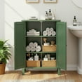 thumbnail image 5 of Ktaxon Bathroom Floor Cabinet Storage with 2 Doors and Adjustable Shelves, Green, 5 of 23