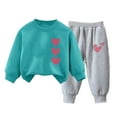 thumbnail image 4 of Toddler Baby Girl Fall Clothes Set Funny Letter Sweatshirt Pant Outfit Winter Clothes 6-12 Months 12-24 Months 2t 3t 4t 5t 6t 7t 8t 9t Children P 3-4 Years, 4 of 4