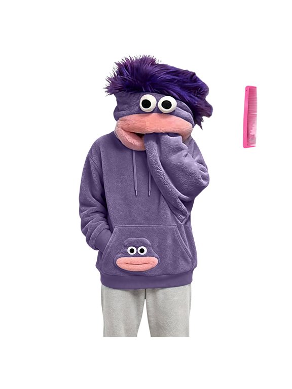 Funny Hooded Sweatshirt Adult Humorous Wide Mouth Clothing For Men And Women Fleece Hooded Jacket Funny Hoodie Mouth Shaped Clothing