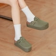 thumbnail image 5 of Women's Suede Clogs Leather Platform Mules Cork Footbed Sandals Comfort Potato Shoes with Arch Support Adjustable Buckle Slip On Slippers, 5 of 7