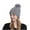 Gray, variant on Busydd Womens Winter Hats Warm Soft Stretchy Pompom Skull Caps Solid Color Ribbed Wool Hats Slouchy Cable Knit Beanie