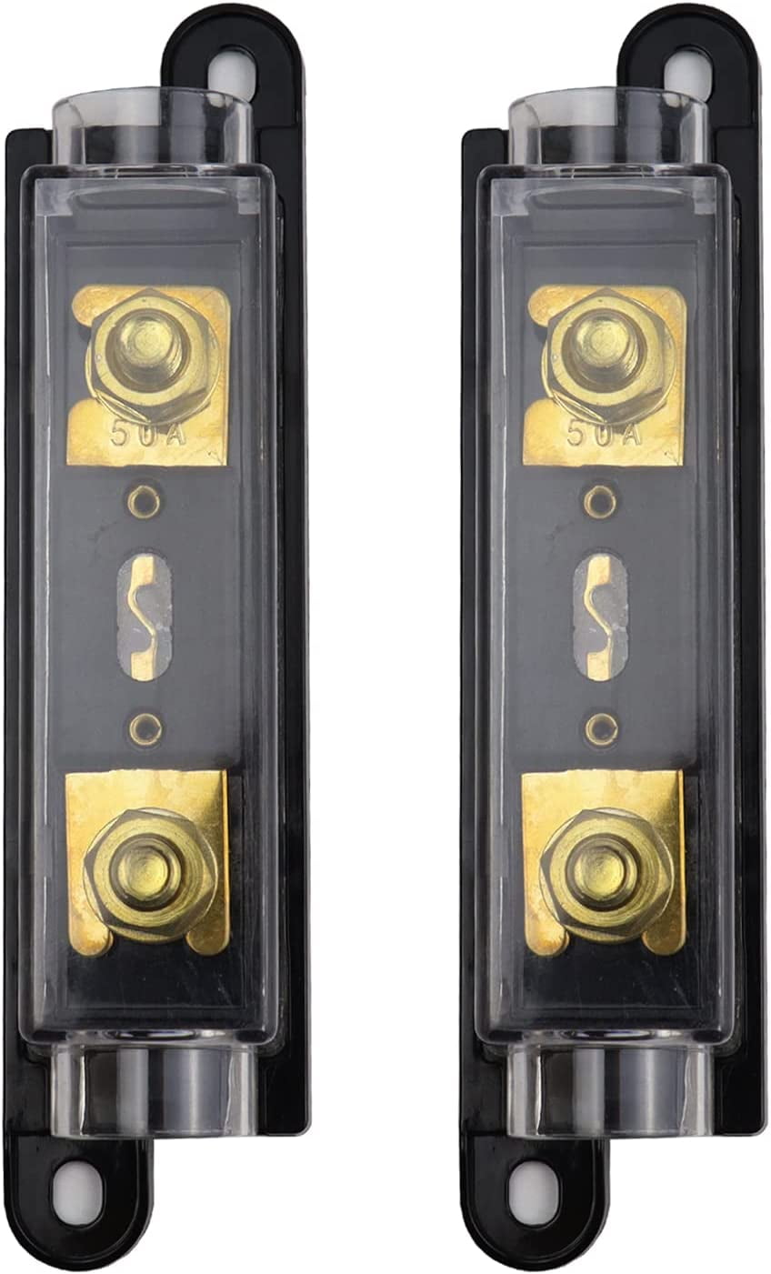 Fuse Holder Kit 2 Packs Distribution Block with Protective Cover