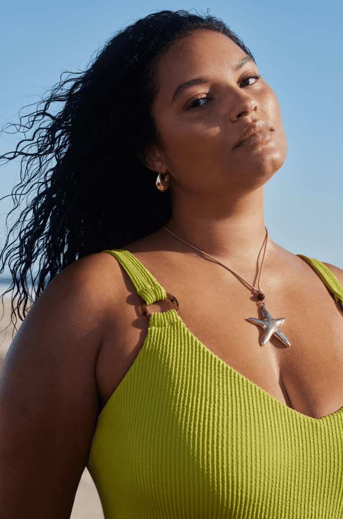 Time and Tru Starfish Pendant Necklace with Corded Design and Golden Details