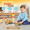 thumbnail image 3 of Ficcug 2 Pack Friction Powered Excavator Toys & Cement Mixer Trucks,Pull Back Construction Vehicle Toy for Boys Girls Toddlers Ages 3-6, 3 of 6