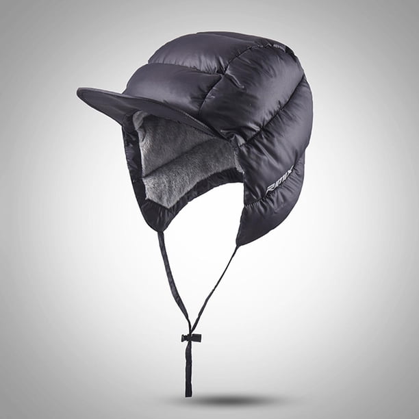 Sombrero de pato Macarena impermeable con orejeras para esquiar negro