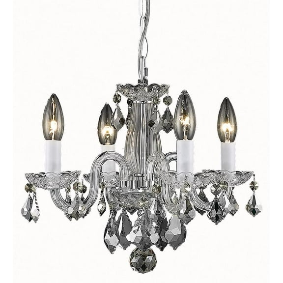 Living District Azalea 4-Light Transitional Metal Pendant in Chrome
