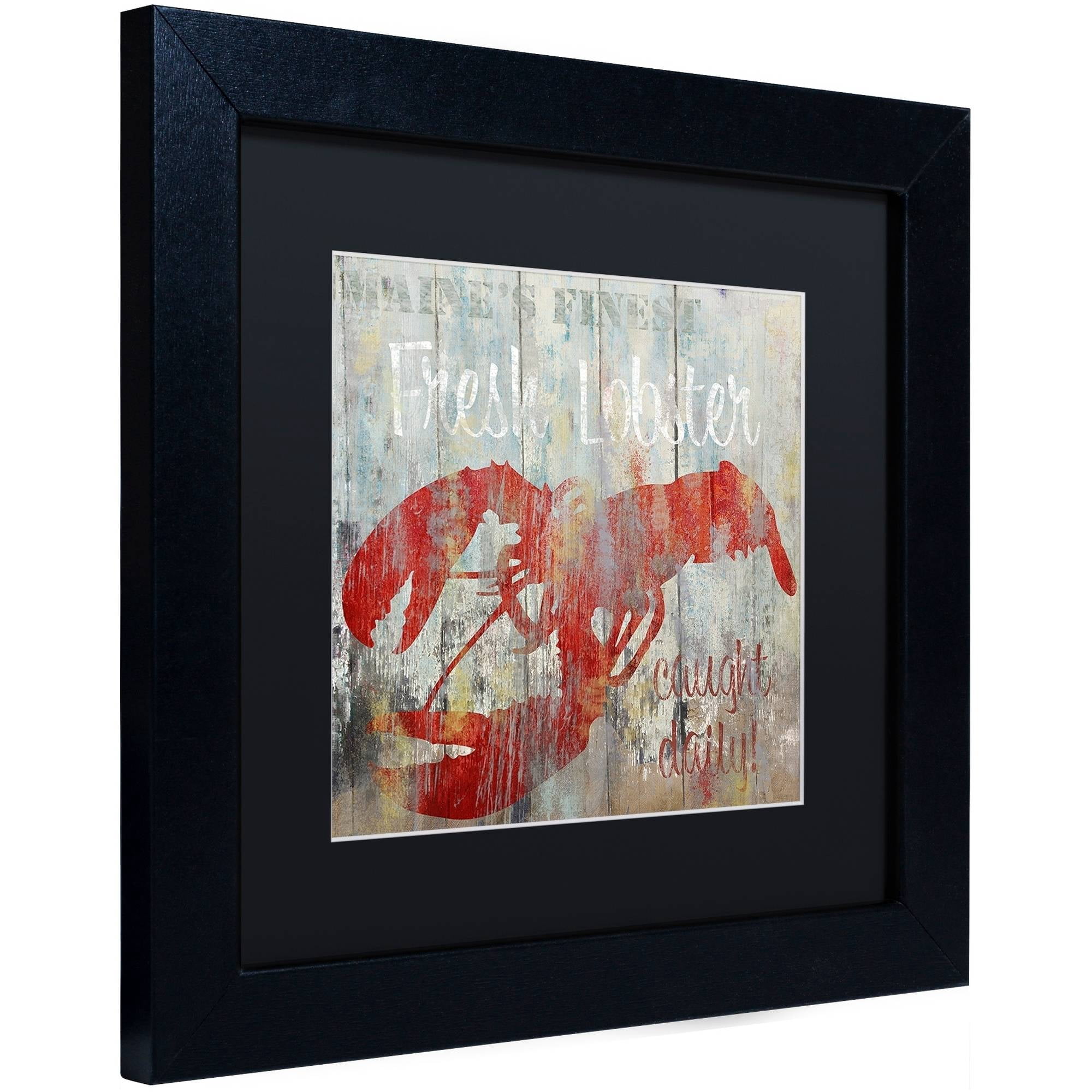 Trademark Fine Art "Restaurant Seafood III" Canvas Art by Color Bakery Black Matte, Black Frame