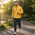 thumbnail image 2 of Youthup Men's Half-Zip Hooded Quick-Dry Wind-Resistant Nylon Blend Jacket for Outdoor Training & Urban Sports (24-35 Years, Spring/Fall), 2 of 10