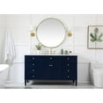 thumbnail image 6 of Elegant Decor Park Avenue 60" Metal MDF Marble Single Bathroom Vanity in Blue, 6 of 8