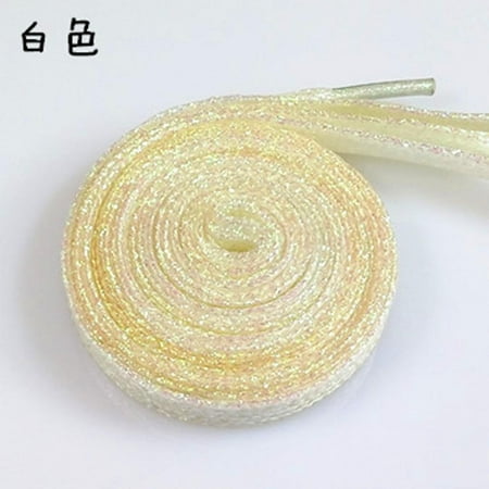 

Shiny Gold and Silver Sport Sneakers Flat Shoelaces Bootlaces Strings