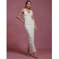 thumbnail image 1 of Vestido de noche BELLA BARNETT Exquisito Maxi blanco con cuello en V, 1 of 5