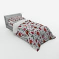 thumbnail image 3 of Ambesonne Flower Bedding Set 4 Pcs, Romantic Magnolia Nature, Queen, White Red Pink, 3 of 3
