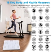 Intelligent Body Fat Scale, a Simple and Practical Digital Scale That can be Connected to a Mobile Digital Bathroom Scale to Display BMI, Body Fat, Muscle Mass, and Durable Weight Scale (White)