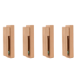 thumbnail image 2 of CuiLiyq 4Pcs Wood Towel Hook, Wall Towel Rack Self Adhesive Vintage Towel Holder, Wooden Wall Mounted Towel Rack for Bathroom and Kitchen Home Decoration (A), 2 of 3
