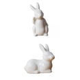 thumbnail image 1 of GUOOL 2 Pieces Modern Ceramic Rabbit Figurine, Sculpture Decor Ornament Bunny, 1 of 9