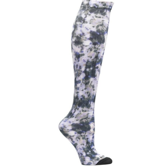 Nurse Mates Compression Socks Color 360° sin Costuras: Teñido Anudado de Color Morado Oliva, Talla: 9-11
