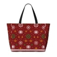 thumbnail image 2 of Disketp Merry Christmas Large Capacity Beach Bag, Waterproof Sandproof Beach Swim Pool Bag Tote Bag for Women, 2 of 7