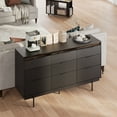 thumbnail image 6 of MEISSALIVVE Kitchen Sideboard Buffet Cabinet, 59" x 34" Large Cabinet with Storage, Black Sideboard with 9 Drawers, Coffee Bar Cabinet, Modern Entryway Storage for Living Room, Bedroom, kitchen, 6 of 9