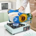 thumbnail image 7 of Honeii Blue Sky Sunflower patten Oven Mitts and Pot Holders Sets, Baker Oven Mitts, Mittens for Kitchen Decor, Baking Lover over Gloves Gifts, 7 of 7
