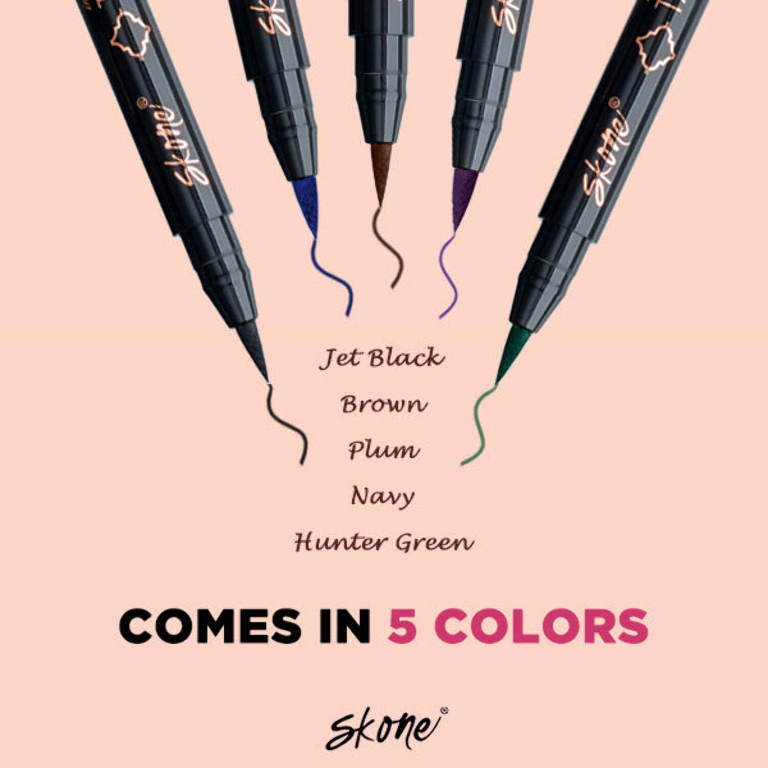 Skone Cosmetics - Insanely Intense Tattooed Eyeliner - Set of 5 Jet Black
