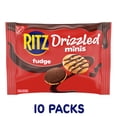 thumbnail image 6 of RITZ Drizzled Minis Fudge Crackers, Bulk Lunch Snacks for Kids and Adults, 10 - 0.9 oz Snack Packs, 6 of 13