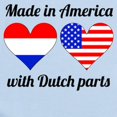 thumbnail image 2 of CafePress - Made In America With Dutch Parts Body Suit - Baby Light Bodysuit, Size Newborn - 24 Months, 2 of 4