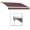 Burgundy & Tan, variant on 20 ft. Destin with Hood Manual Retractable Awning, Burgundy & Tan - 120 in.