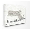 thumbnail image 2 of Stupell Industries Massachusetts Patterned Grey US State Design Canvas Wall Art by Ziwei Li, 2 of 5