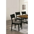 thumbnail image 2 of Miekor Furniture Mid-Century Modern Black And Gray Side Chairs Set of 2 Chairs Dining Room Furniture Leatherette Seat Elegant Kitchen Dining Room Solid wood Two-tone Chair 0048, 2 of 6