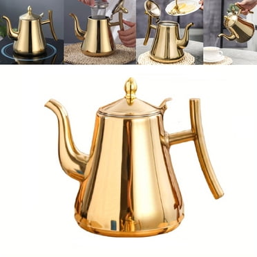 New Bee 1.5L Stainless Steel Water Kettle with Filter, Gold