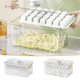 thumbnail image 1 of Bandeja de Hielo con Caja de Almacenamiento | Molde para Cubitos de Hielo de Plástico con Compartimento de Empuje para Liberación Fácil | Molde Cubo de Hielo Cubierto | Incluye Pala para Hielo, 1 of 6