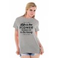 thumbnail image 3 of Life Flower Love Honey Inspiration Women's Graphic T Shirt Tees Brisco Brands M, 3 of 5