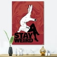 thumbnail image 2 of Designart ' Stay Weird Hand Sign ' Vintage Canvas Wall Art Print, 2 of 4