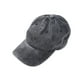 thumbnail image 2 of Gorra de béisbol vintage teñida lavada Sombrero de papá de algodón ajustable de perfil bajo Unisex Sombrero de béisbol de color puro （Negro）, 2 of 5