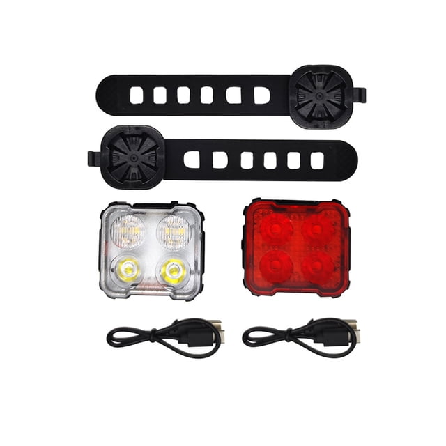 ZheElen 2pcs/set High-performance Bike Taillight With Usb Fast Charging Practical 4 light set