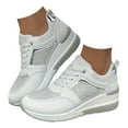 thumbnail image 3 of Leey-World Womens Running Shoes Women Comfortable Casual Platform Fashion Sneaker Womens Hiking Shoes(White,7), 3 of 7