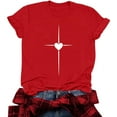 thumbnail image 1 of RKSTN Valentine's Day Gift Women's Cotton T Shirts Oversized Crewneck Valentine Printed Short Sleeve Shirt Pullover Top Womens Casual Graphic Print Round Neck Plus Size Loose Comfy Summer Tee Shirt, 1 of 7