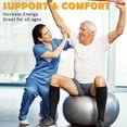 thumbnail image 5 of 2 Pairs Zipper Compression Socks for Women Men 15-25 mmHg Open Toe Knee High Support Socks, 5 of 7