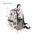 thumbnail image 3 of FORMRS School Backpack with Front Zippered Pocket 12" Student Travel Daypack, Red Nordic Christmas, 3 of 6