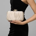 thumbnail image 2 of Alkepwun Purses for Women Matte Satin Pleated Evening Clutch Handbag with Chain Casual Classic Versatile Clutch Bag for Formal Prom Wedding Party Black-tie affairs, 2 of 9