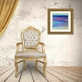 thumbnail image 3 of Grayscale 20x20 Gold Ornate Wood Framed with Double Matting Museum Art Print Titled - Bright Pinstripes II, 3 of 4