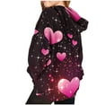 thumbnail image 4 of Lorytime Valentine Sweatshirts for Girls Cute Long Sleeve Crewneck Pullover Hoodies Heart Tops with Pocket Outerwear, 4 of 6