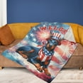 thumbnail image 4 of Doberman Pinscher Patriotic Welcome for 4Th of July Independence Day Cozy Fleece Blanket Doberman Dog Lover Gifts Warm Soft Throw Blanket - 00010, 4 of 5