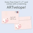 thumbnail image 3 of Tree-Free Greetings Valentine's Day Greeting Card 2 Pack, 5x7, Grateful Hearts (GT64364), 3 of 6