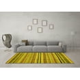 thumbnail image 3 of Ahgly Company Machine Washable Indoor Rectangle Abstract Yellow Modern Area Rugs, 7' x 9', 3 of 4