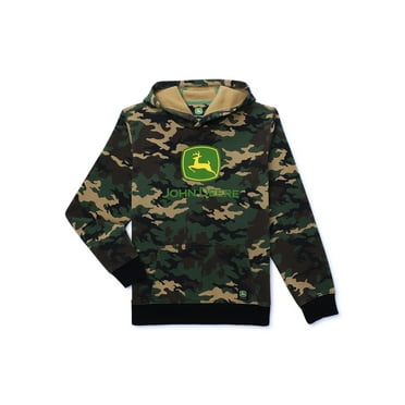John Deere Boys Graphic Fleece Long Sleeve Hoodie, Sizes 4-18