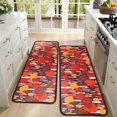 thumbnail image 4 of Kitchen Rugs Sets Of 2,Red Orange Mushroom Pattern Anti Fatigue Kitchen Mat Rugs Non Slip Washable,Decorative Kitchen Floor Mats for Kitchen,Sink,Laundry,17"x47"+17"x47", 4 of 5