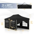 thumbnail image 3 of Costway 10 x 20 FT Pop up Canopy  Outdoor Canopy Tent with 6 Sidewalls Carrying Bag, 3 of 11