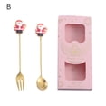 thumbnail image 1 of 2Pcs Christmas Spoon Fork Elk Christmas Tree Tableware Coffee Spoon Tea Spoon, 1 of 5