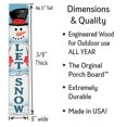 thumbnail image 3 of My Word! Let It Snow Large Snowman Winter Porch Board Welcome Sign for Front Porch, Yard, Deck, Patio, or Wall - Indoor Outdoor Vertical Decorative Farmhouse Rustic Home Decor 8x46.5", 3 of 5